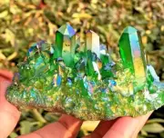 Aura Green Quartz Point Cluster Green Crystal Specimen Minerals Home Decoration