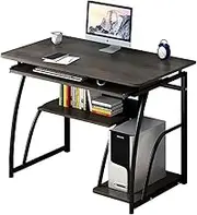 Computer Desk, Industrial Home Office Desk with Adjustable Shelf, Compact Computer Workstation with Main Unit Storage Rack, Study Writing Desk Gaming Desk for Home Office