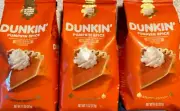 Lot 3ct 11oz Dunkin Donut Pumpkin Spice Ground Coffee Warm Brew Holiday Best0623