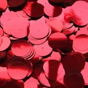 20mm Sequins Center Hole Red Metallic. Made in USA