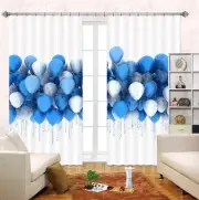3D Blue Balloon 68 Blockout Photo Curtain Print Curtains Drapes Fabric Window AU