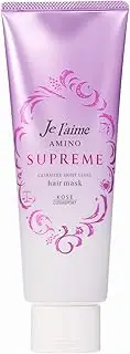 Je l'aime Kose Amino Supreme Hair Mask, Cashmere Moist Gloss, Shiny, Heat Damage Repair, Soft Hair, Treatment, Rose Jasmine, 8.1 oz (230 g) x 1
