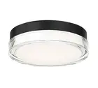 Pottery Barn Bia LED Round Flush Mount, 9", black