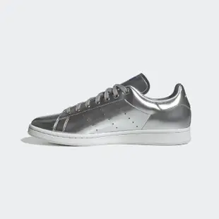 【adidas 愛迪達】Adidas Stan Smith 男女鞋 運動 休閒 復古 經典 潮流 亮金屬金屬 愛迪達 銀白(FW5363)