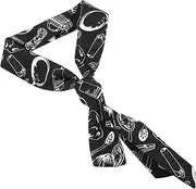 [CTIRCHIU] Chef Bow Tie Scarf for Men Uniform Bow Tie Cooking Outfit Accessory Soft Breathable Multifunctional for Kitchen Restaurant Black
