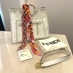 FENDI 芬迪 手提包 圍巾 FF RUN SHOPPER 日本直送 二手