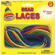 Creative Beading Cords 45-Inch Assorted Colors 12 Per Package