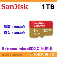 在飛比找蝦皮購物優惠-SanDisk Extreme microSDXC 1T 1