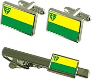 [Select Gifts] City of Zilina Slovakia Flag Cufflinks Tie Clip Box Gift Set