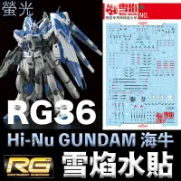 在飛比找樂天市場購物網優惠-【鋼普拉】現貨 雪焰水貼 螢光版 BANDAI 鋼彈UC 逆