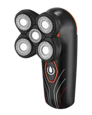 VYSN 4D IPX7 Waterproof 5 Floating Heads Rotary Electric Shaver NoSize Black