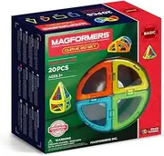 Magformers Curve (20-Pieces) Building Set Rainbow Colors Magnetic Building Blocks, Educational Magnetic Tiles Kit , Magnetic Construction STEM Toy Set