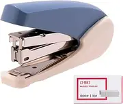 PROMISE FLOURISH Labor Saving Stapler, Office Stapler with 15 Sheet Capacity, Built in Staple Remover for Office School Home (Blue)