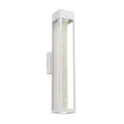 Hollis Clear Bubble Glass Long White LED Wall Light