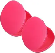 NOLITOY Case, 2pcs Period Storage Case Plastic Period Holder Disc Cleaner Container for Travel, Pink