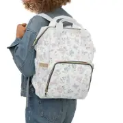 Butterfly Diaper Backpack, Grand-Millennial Watercolor Pattern Bag, Nursery