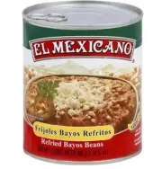 El Mexicano Frilojes Bayos Refritos Refried Bayos Beans One Can 1 lb 12 oz/800g
