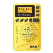 P9 Portable Pocket Digital DAB/DAB + FM Radio Mp3 Play Supporting SD Card Yellow