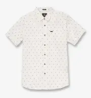 Volcom Men's Janko Patterson Button Up Woven Short Sleeve Logo Shirt Medium NWT