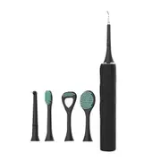 4-in-1 Electric Teeth Whitening Brush Calculus Remover Oral Care Tool Set Toothbrush -Black
