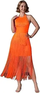 [Orné] Daniella Tassel Dress - Orange