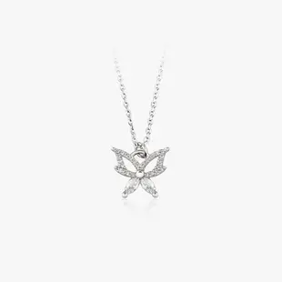Shinning Butterfly Necklace Crystal Zirconia Pendant