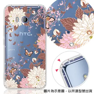 YOURS HTC 全系列 彩鑽防摔手機殼-羽蝶
