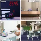 Projection Alarm Clock For Bedroom 7-inch RGB Colorful LED Digital Clock W 2 AU