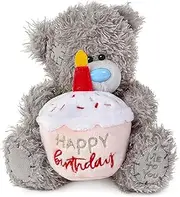 Me To You Bear AP701112 M7 Happy Birthday Cupcake Plush, Grey