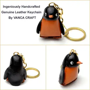 《實在購模型》日本vanca craft革物語手工真皮海洋螃蟹企鵝鑰匙扣手帳裝飾掛件