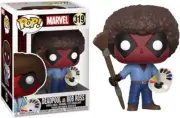 Funko 30865 Deadpool Bob Ross Playtime 70s with Afro Pop Bobble Figure, Multi