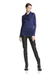 NEW Ann Demeulemeester Women's Giselle Long Sleeve Top, Blue, 38 FR