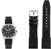 [KAVJU] Nylon Leather Watchband 20mm 21mm 22mm Fit for IWC Le Petit Prince Big Pilot IW3777 Black Sport Canvas Watch Strap