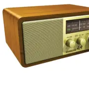 Retro Walnut Cabinet Tabletop Radio - 40th Anniversary Edition with LED Tuning