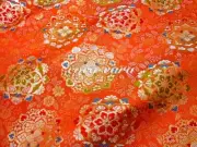 k009_Gold Brocade fabric,Japanese Kinran,Flower Kaleidoscope,37×40 cm