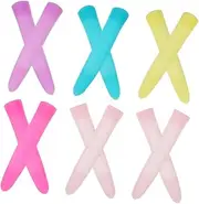 Nail Art Cuticle Scissor Handle Sleeves 6 Pack Silicone Covers for Trimmer Protection Random Color