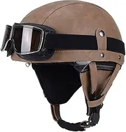 Motorcycle Half Shell Helmet Retro Open Helmet Removable Liner Motorbike Helmet for Adult Men and Women Motorcycle Cruiser Scooter Helmet DOT/ECE Approved
