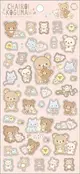 【震撼精品百貨】Rilakkuma San-X 拉拉熊懶懶熊~拉拉熊 鬆弛熊植絨泡棉貼紙(粉玩偶款)*79225