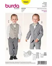 Burda Style Sewing Pattern 9443 Evening Wear Jacket, Trousers, Waistcoat,