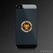 (2x) Orange Zombie Outbreak Response Team Cell Phone Sticker Apocalypse Mobile