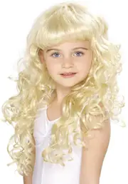 Princess Girls Blonde Curly Wig