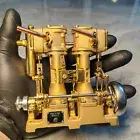 Powerful L2 Retro Steam Engine Model Dual Cylinders Die-cast Brass CollectionsWe