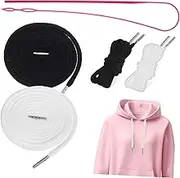 Angoily 4 Pack Pink Drawstring Cord Replacement for Hoodie Sweatpants Navy Cord