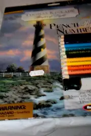 Thomas Kinkade “Painter of Light” pencil by numbers kit 9755 Cape Hatteras Light