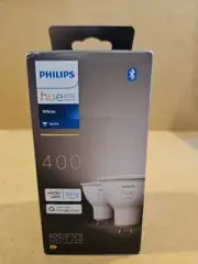 Philips Hue White Ambiance 4.2W (400 lm) GU10 Smart Spotlight Bulbs, 2-pack