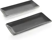 Gibson Soho Lounge Soho Lounge Dinnerware, (2) Platter Set, Matte Black