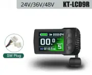 E-bike Display KT-LCD9R Display with Throttle 24/36/48V Display Throttle 2 in 1