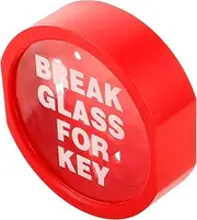 OSALADI Emergency Keys Box, Break Glass for Key Emergency Door Lock Box Breakable Glass Window Alarm Emergency Key Storage Lock Box for Outside Home and Business