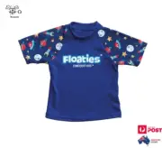 Floaties Boys/Girls Toddler Swim Rash Vest 2-4 Years -Blue Spaceships-