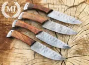 Custom Handmade Hand Forged Damascus Steel Knife Set Rosewood 8.00" inches